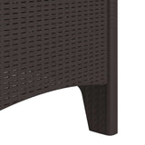 Garden Chair 4 pcs Brown 53 x 49 x 85 cm PP