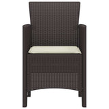 Garden Chair 4 pcs Brown 53 x 49 x 85 cm PP