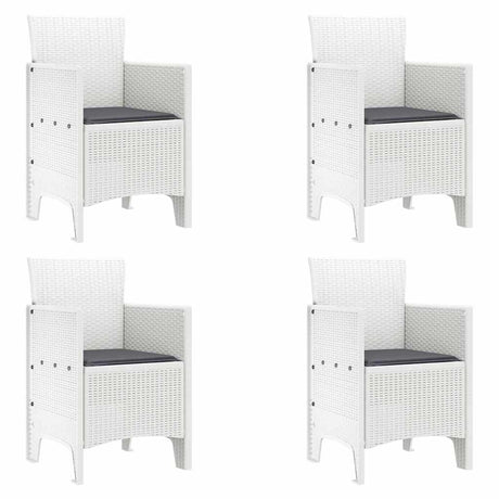 Garden Chair 4 pcs White 53 x 49 x 85 cm PP