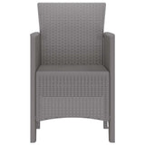 Garden Chair 4 pcs Light grey 53 x 49 x 85 cm PP