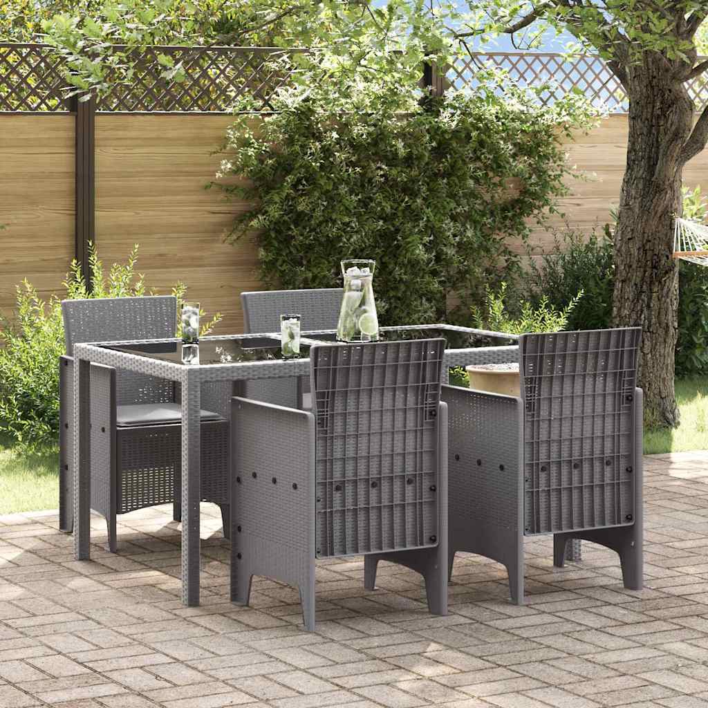 Garden Chair 4 pcs Light grey 53 x 49 x 85 cm PP