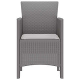 Garden Chair 4 pcs Light grey 53 x 49 x 85 cm PP