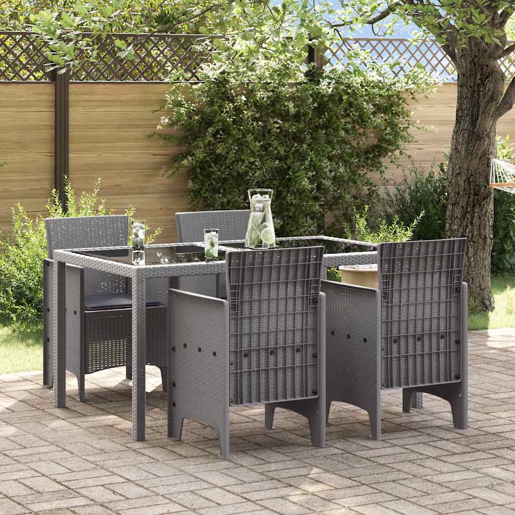 Garden Chair 4 pcs Light grey 53 x 49 x 85 cm PP