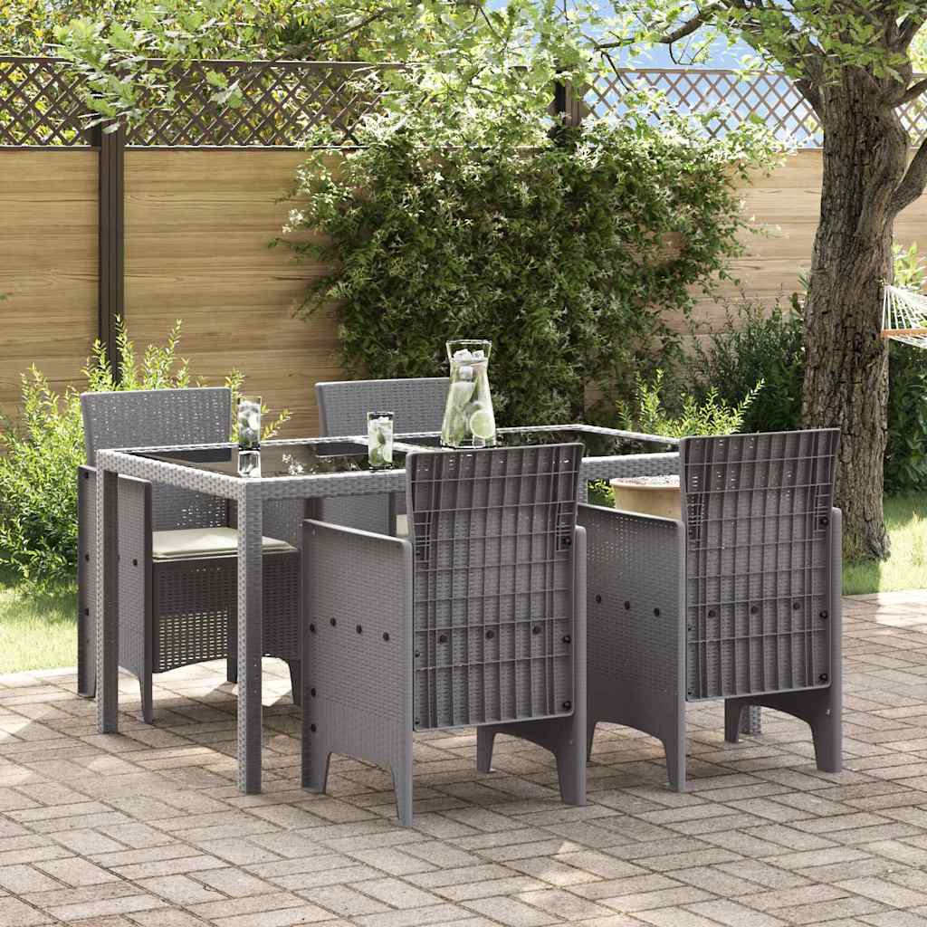 Garden Chair 4 pcs Light grey 53 x 49 x 85 cm PP