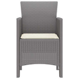 Garden Chair 4 pcs Light grey 53 x 49 x 85 cm PP