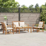 Garden Sofa Set 4 pcs Natural Solid teak wood