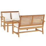 Garden Sofa Set 3 pcs Natural Solid teak wood