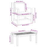 Garden Sofa Set Natural Solid teak wood