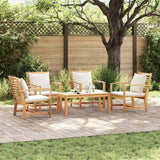 Garden Sofa Set 5 pcs Natural Solid teak wood