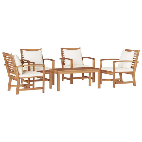Garden Sofa Set 5 pcs Natural Solid teak wood