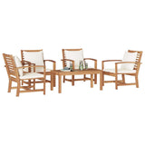 Garden Sofa Set 5 pcs Natural Solid teak wood