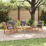 Garden Sofa Set 5 pcs Natural Solid teak wood