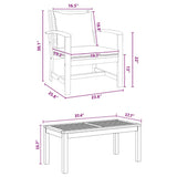 Garden Sofa Set Natural Solid teak wood
