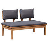 Garden Sofa Set 4 pcs Brown and Grey