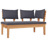Garden Sofa Set 4 pcs Brown and Grey