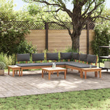 Garden Sofa Set 3 pcs Brown and Grey