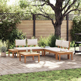 Garden Sofa Set 3 pcs Brown and Cream