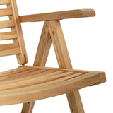 Garden Dining Set 5 pcs Brown Solid teak wood