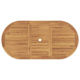 Garden Dining Set 5 pcs Brown Solid teak wood