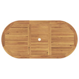 Garden Dining Set 5 pcs Brown Solid Teak Wood