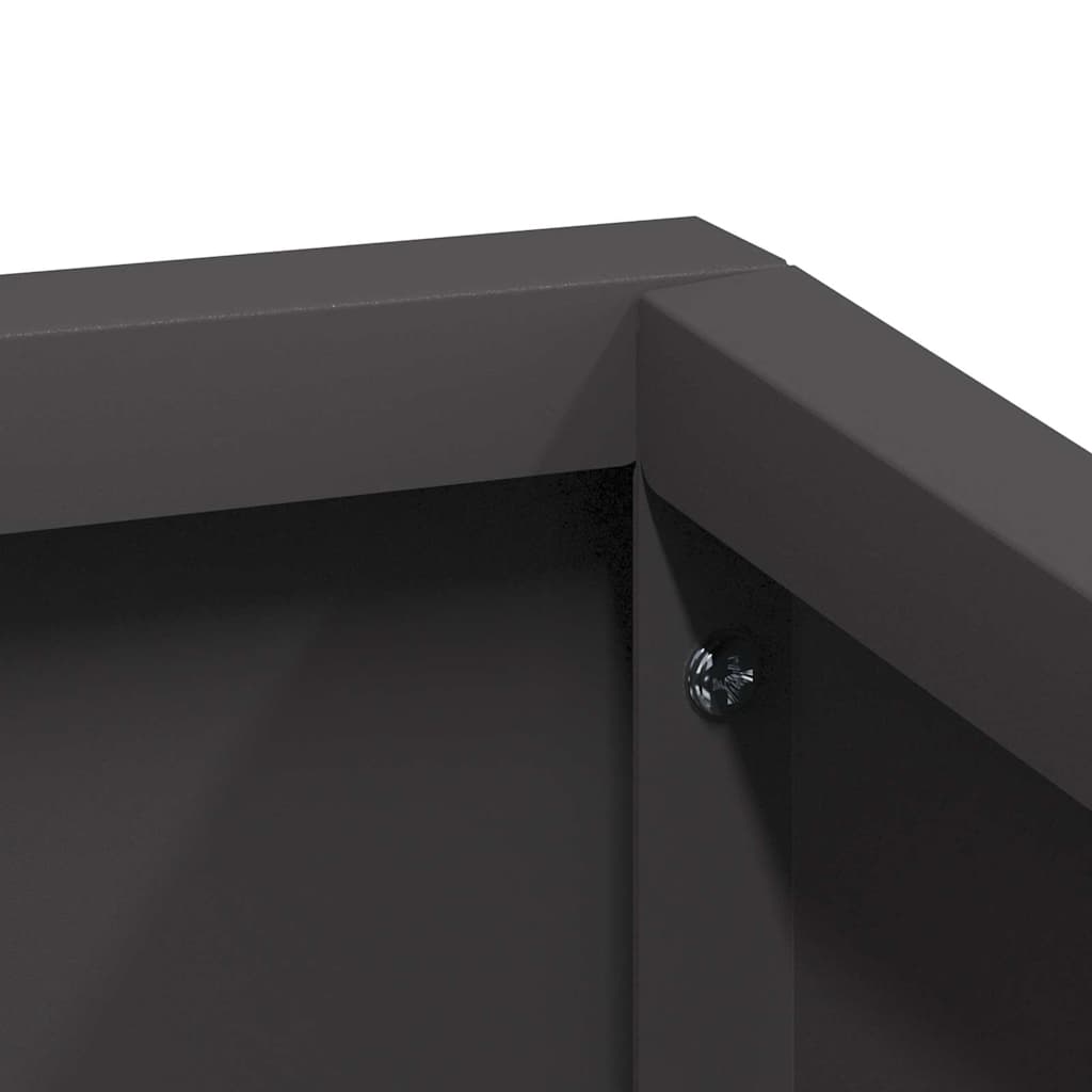 Garden Planter Black 60 x 60 x 50 cm Steel
