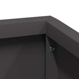 Garden Planter Black 60 x 60 x 50 cm Steel