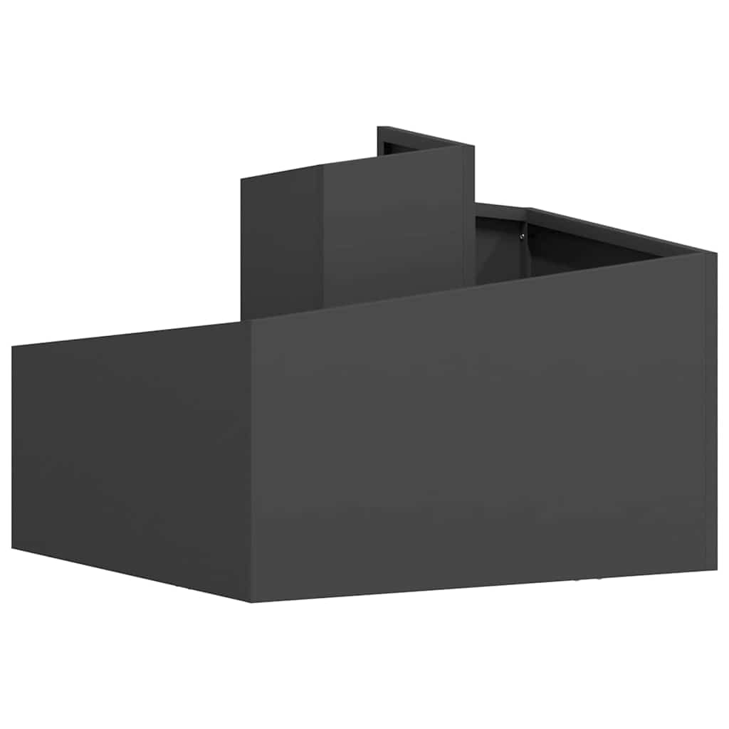 Garden Planter Black 60 x 60 x 50 cm Steel