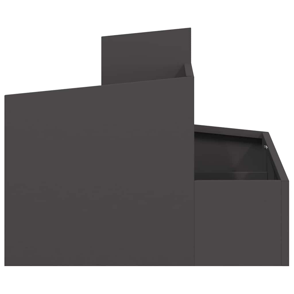 Garden Planter Black 60 x 60 x 50 cm Steel