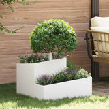 Garden Planter White 60 x 60 x 50 cm Steel