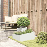Garden Planter White 60 x 60 x 50 cm Steel