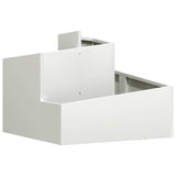 Garden Planter White 60 x 60 x 50 cm Steel