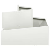 Garden Planter White 60 x 60 x 50 cm Steel
