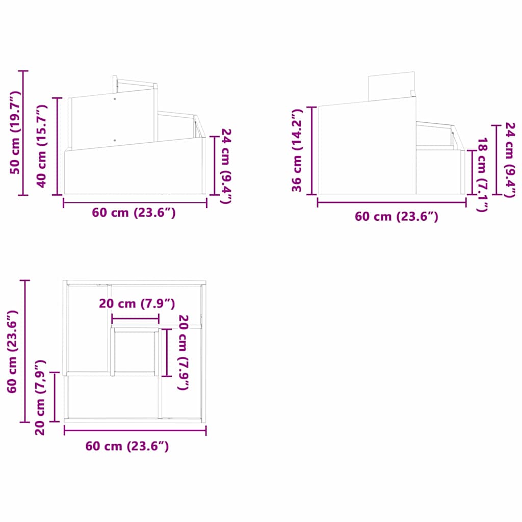 Garden Planter White 60 x 60 x 50 cm Steel