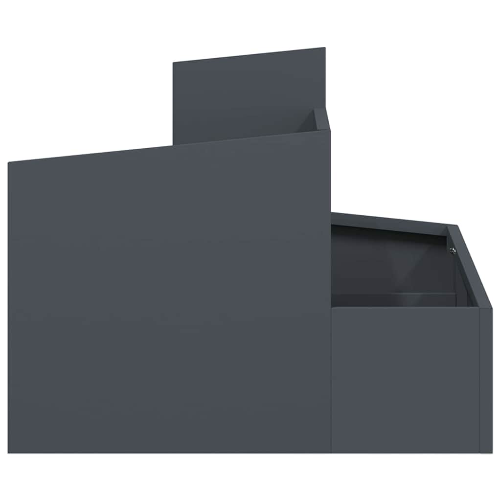 Garden Planter Anthracite 60 x 60 x 50 cm Steel