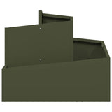 Garden Planter Olive green 60 x 60 x 50 cm Steel