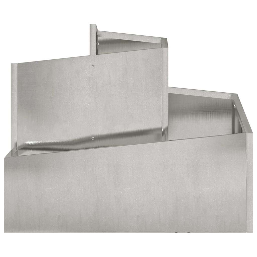 Garden Planter Silver 60 x 60 x 50 cm Stainless steel
