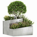 Garden Planter Silver 60 x 60 x 50 cm Stainless steel