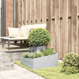 Garden Planter Silver 60 x 60 x 50 cm Galvanised steel