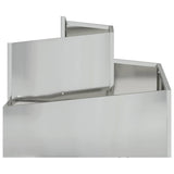 Garden Planter Silver 60 x 60 x 50 cm Galvanised steel