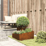 Garden Planter Brown 60 x 60 x 50 cm Weathering steel