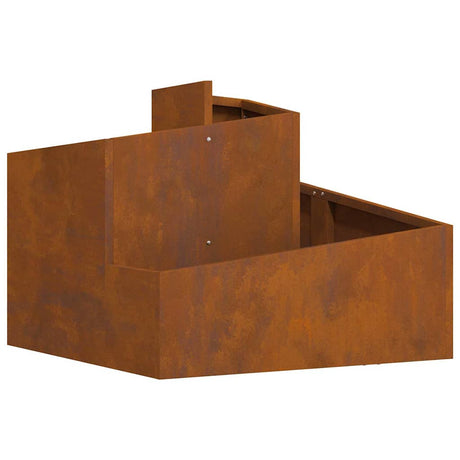 Garden Planter Brown 60 x 60 x 50 cm Weathering steel