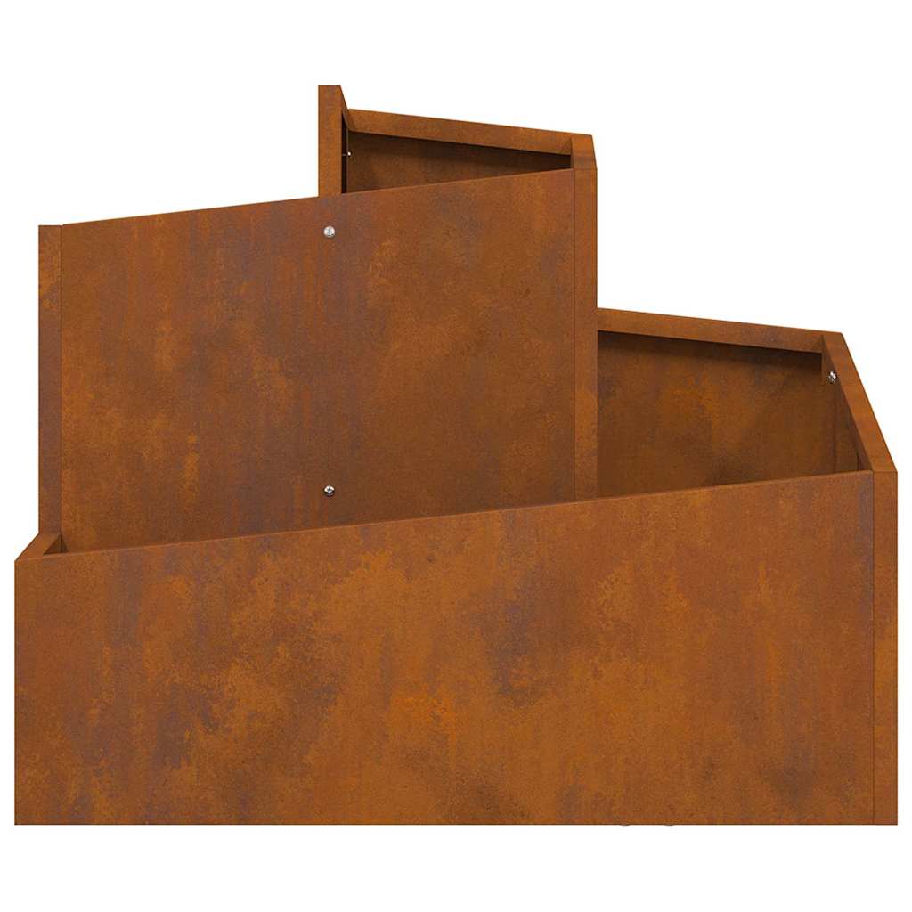 Garden Planter Brown 60 x 60 x 50 cm Weathering steel