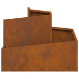 Garden Planter Brown 60 x 60 x 50 cm Weathering steel
