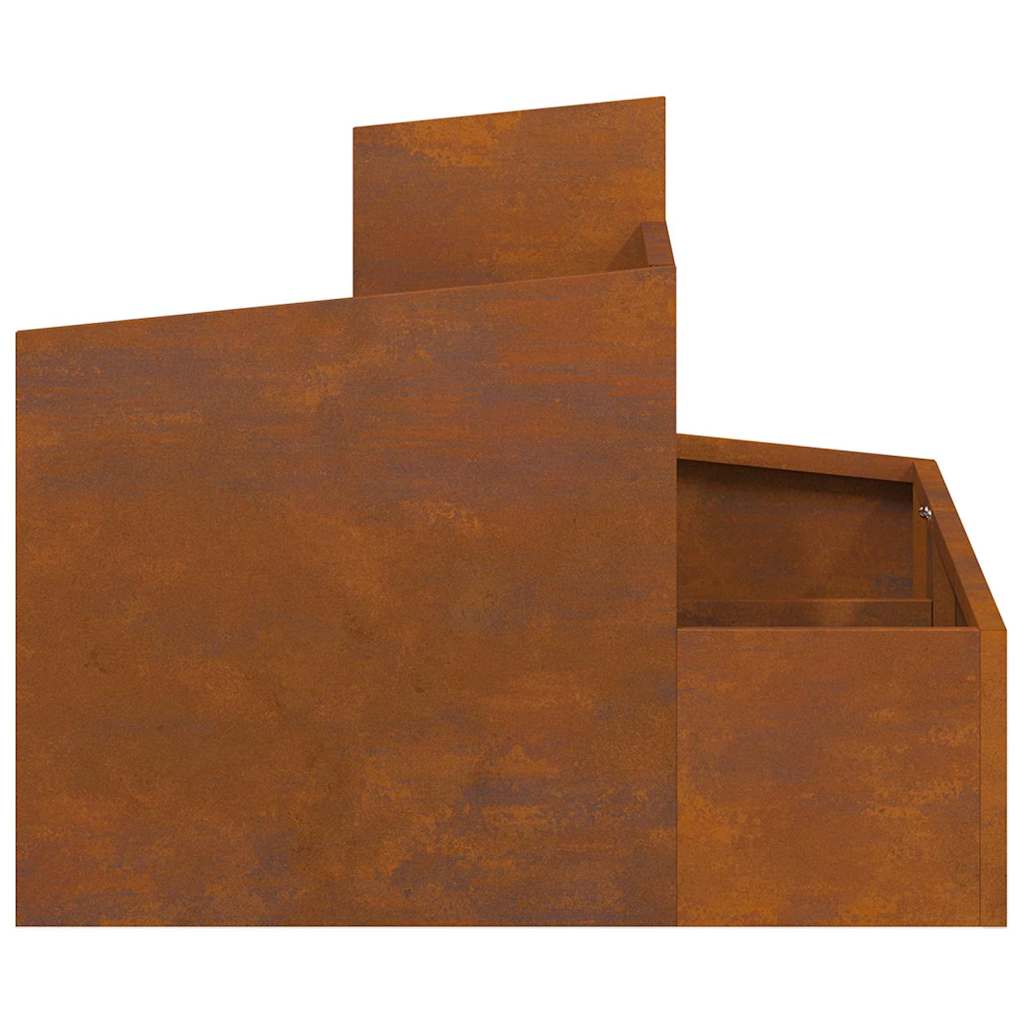 Garden Planter Brown 60 x 60 x 50 cm Weathering steel