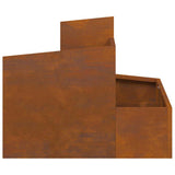 Garden Planter Brown 60 x 60 x 50 cm Weathering steel