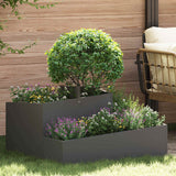 Garden Planter Black 80 x 80 x 50 cm Cold-rolled steel