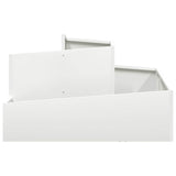 Garden Planter White 80 x 80 x 50 cm Cold-rolled steel