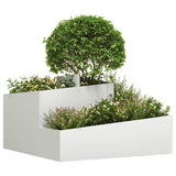 Garden Planter White 80 x 80 x 50 cm Cold-rolled steel