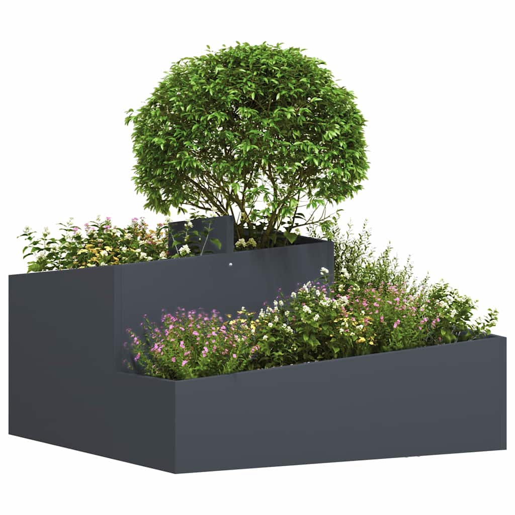 Garden Planter Anthracite 80 x 80 x 50 cm Cold-rolled steel