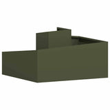 Garden Planter Olive green 80 x 80 x 50 cm Cold-rolled steel